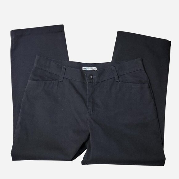 Lee Black Jeans 16 Short Relaxed Fit Straight Leg Denim - Picture 1 of 4